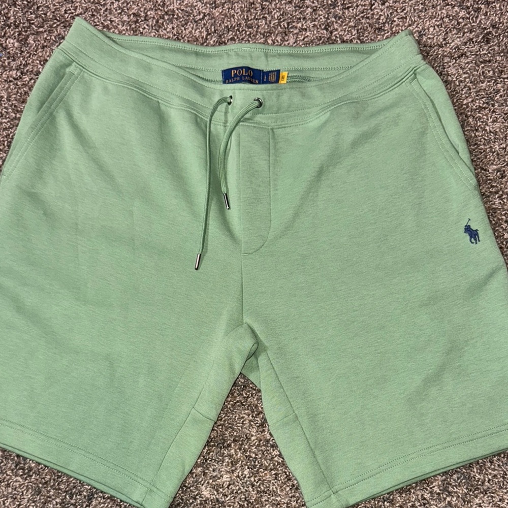 Polo by Ralph Lauren Green Athletic Shorts with Drawstring Waistband